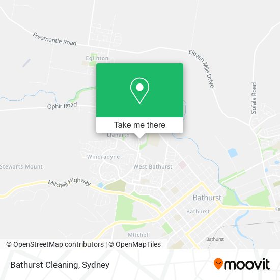Bathurst Cleaning map
