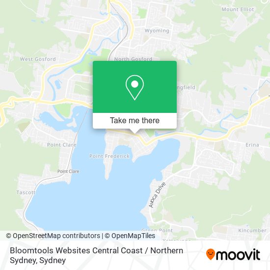 Bloomtools Websites Central Coast / Northern Sydney map