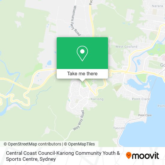Central Coast Council-Kariong Community Youth & Sports Centre map
