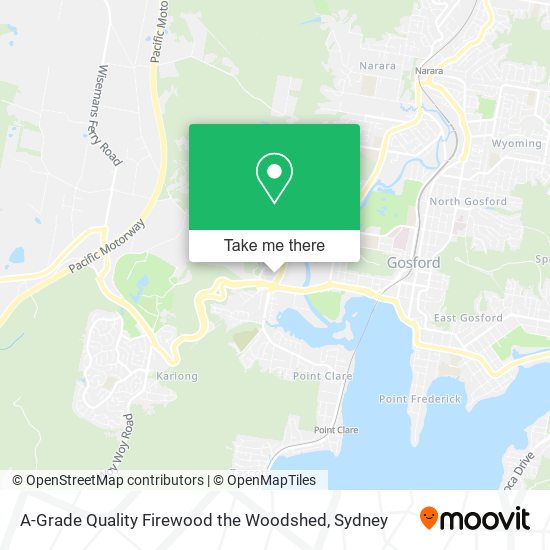 A-Grade Quality Firewood the Woodshed map