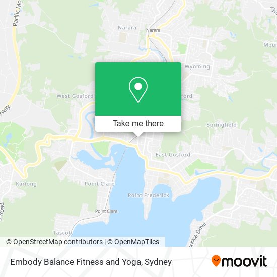 Embody Balance Fitness and Yoga map