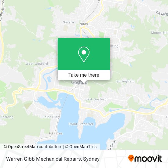 Warren Gibb Mechanical Repairs map