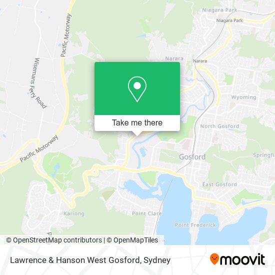 Mapa Lawrence & Hanson West Gosford