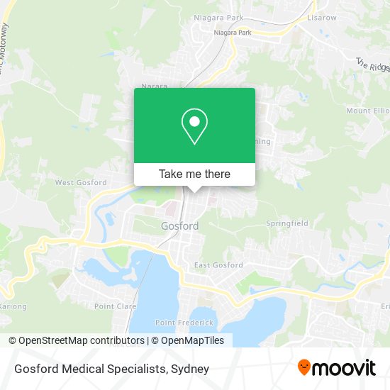 Gosford Medical Specialists map