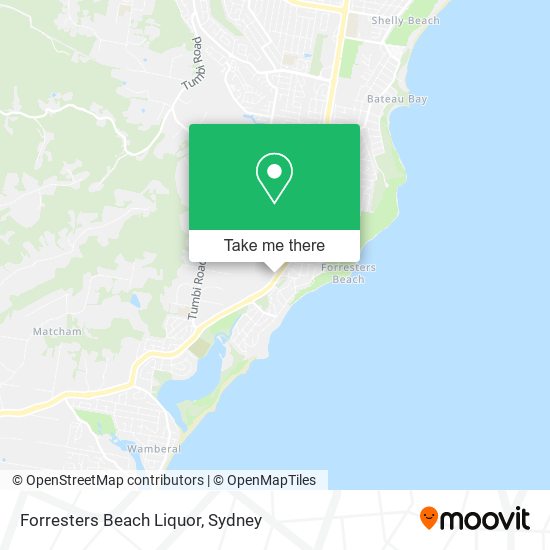 Mapa Forresters Beach Liquor