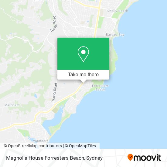 Magnolia House Forresters Beach map