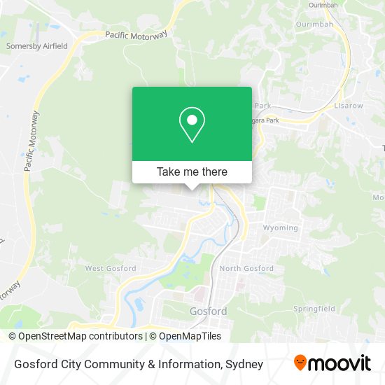 Gosford City Community & Information map