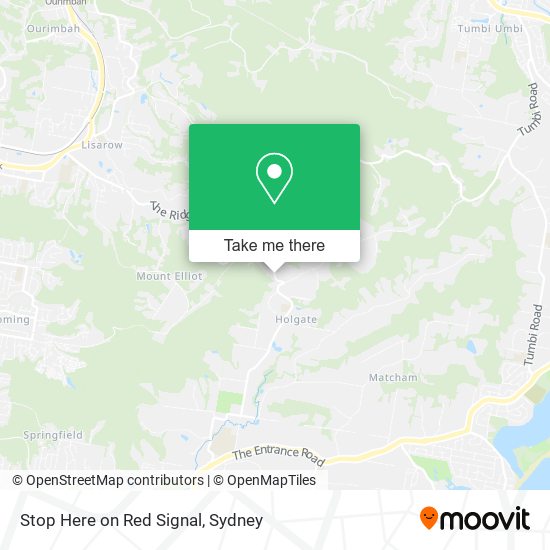 Stop Here on Red Signal map