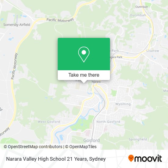 Narara Valley High School 21 Years map