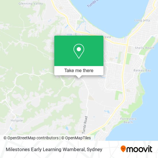 Milestones Early Learning Wamberal map