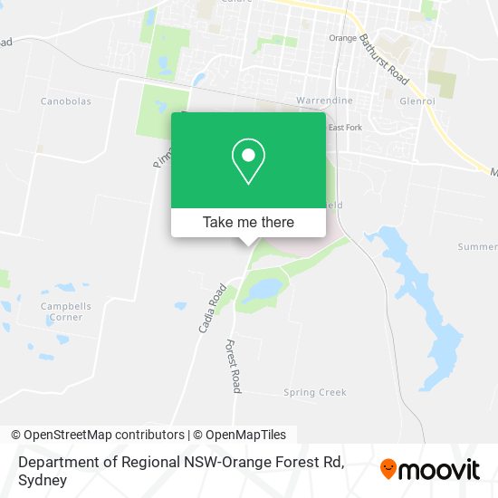 Department of Regional NSW-Orange Forest Rd map