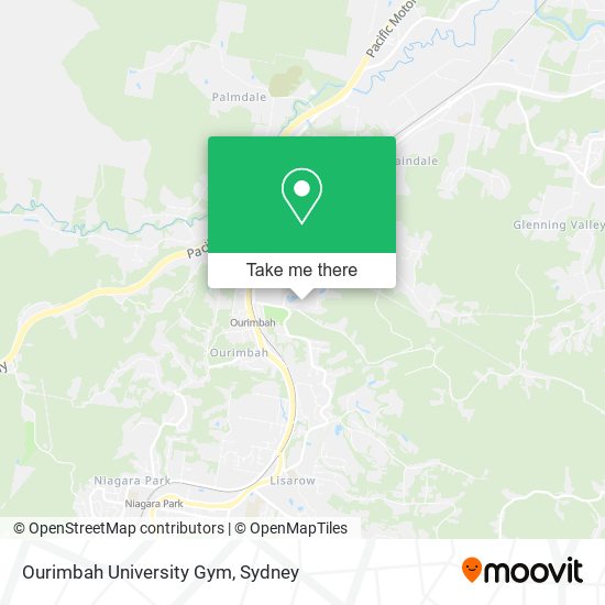 Mapa Ourimbah University Gym