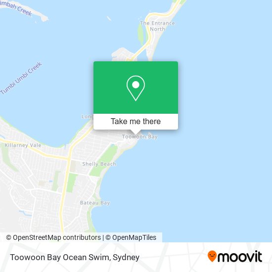 Mapa Toowoon Bay Ocean Swim