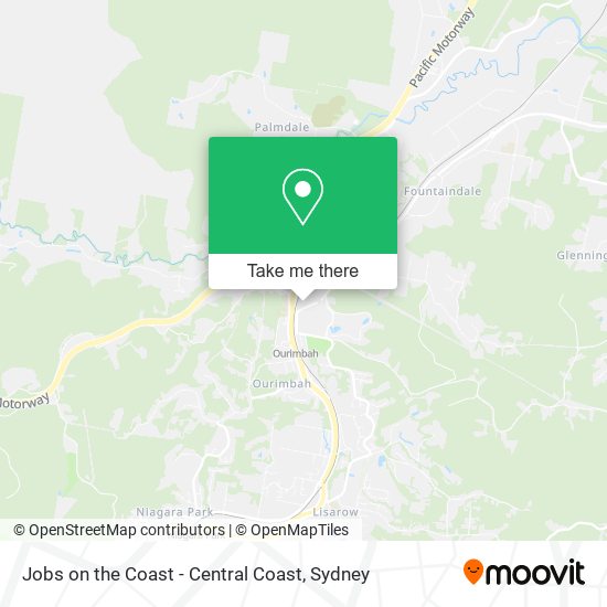 Mapa Jobs on the Coast - Central Coast