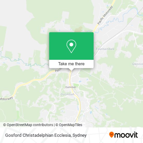 Gosford Christadelphian Ecclesia map