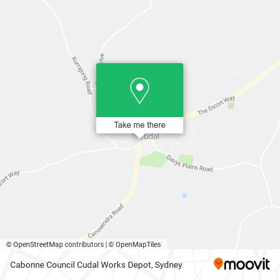 Mapa Cabonne Council Cudal Works Depot