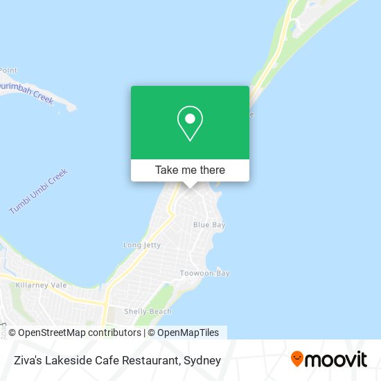 Ziva's Lakeside Cafe Restaurant map