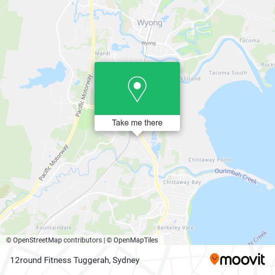 12round Fitness Tuggerah map