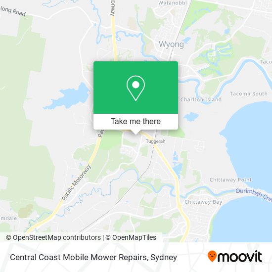 Central Coast Mobile Mower Repairs map