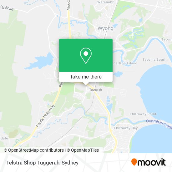 Telstra Shop Tuggerah map