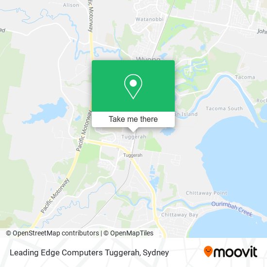 Mapa Leading Edge Computers Tuggerah