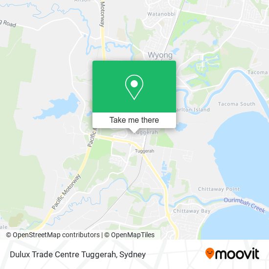 Mapa Dulux Trade Centre Tuggerah