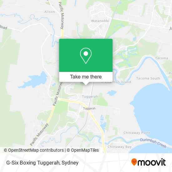 G-Six Boxing Tuggerah map