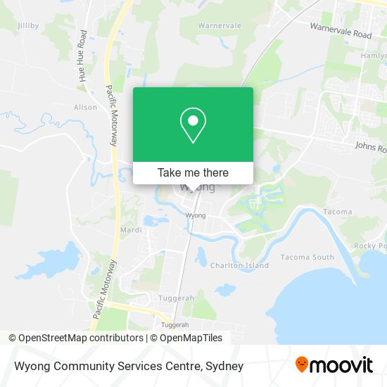 Mapa Wyong Community Services Centre
