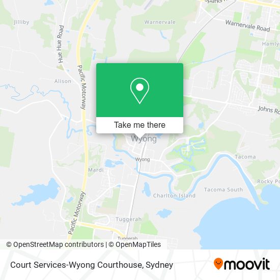 Court Services-Wyong Courthouse map