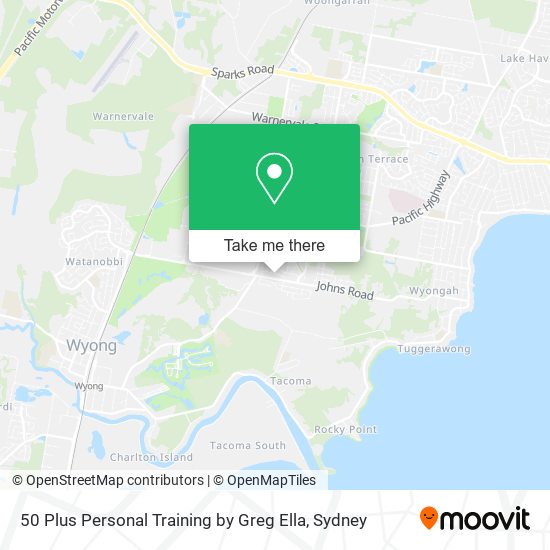 50 Plus Personal Training by Greg Ella map