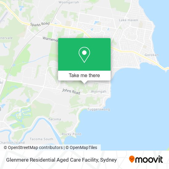 Mapa Glenmere Residential Aged Care Facility