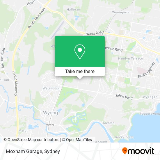 Moxham Garage map