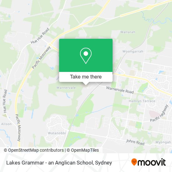 Lakes Grammar - an Anglican School map