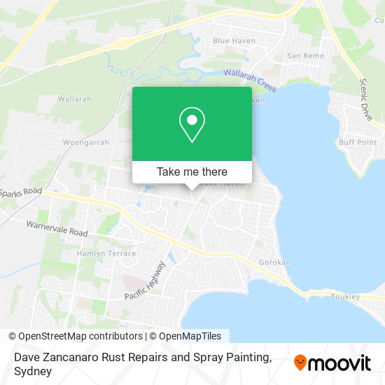 Dave Zancanaro Rust Repairs and Spray Painting map