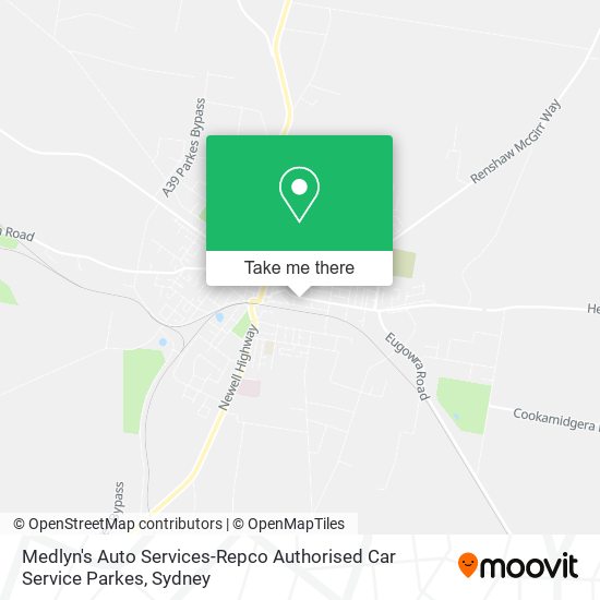 Mapa Medlyn's Auto Services-Repco Authorised Car Service Parkes