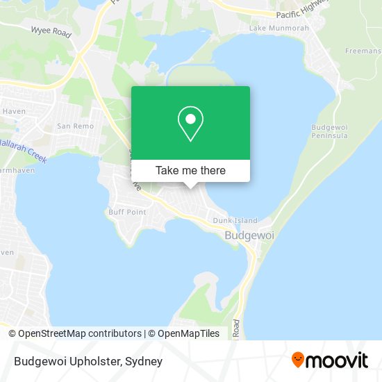 Budgewoi Upholster map