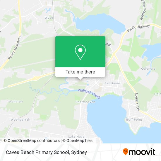 Caves Beach Primary School map