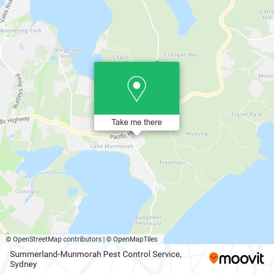 Summerland-Munmorah Pest Control Service map