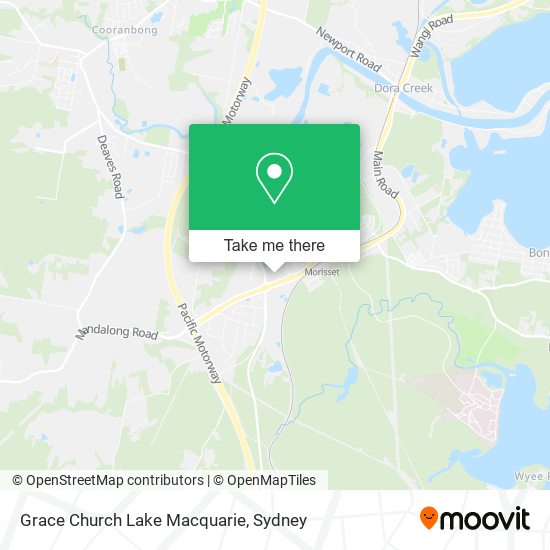 Grace Church Lake Macquarie map