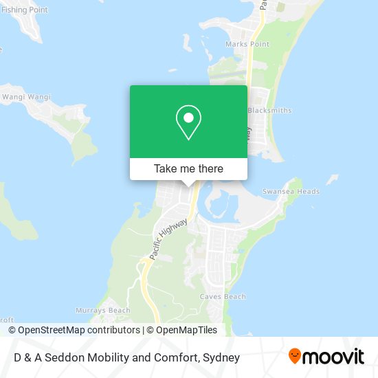 Mapa D & A Seddon Mobility and Comfort