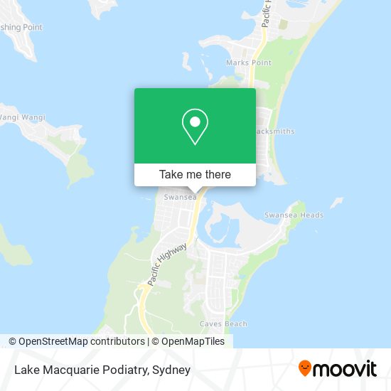 Mapa Lake Macquarie Podiatry