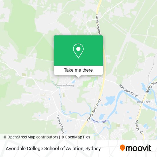 Mapa Avondale College School of Aviation