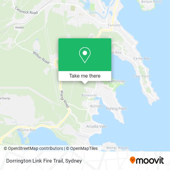 Dorrington Link Fire Trail map