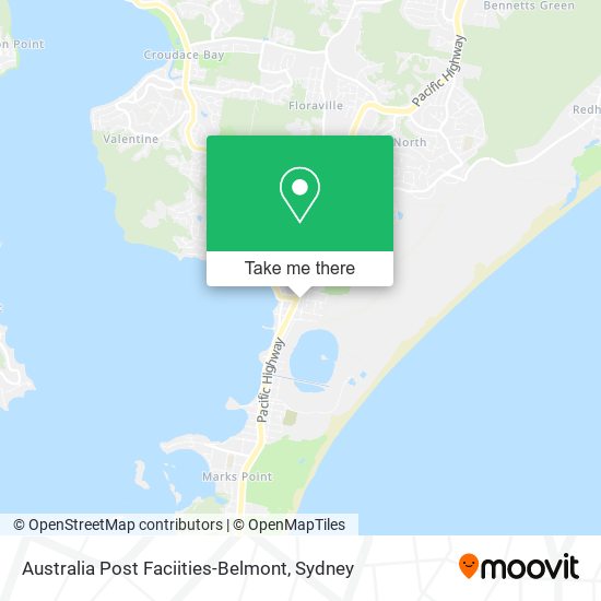 Mapa Australia Post Faciities-Belmont