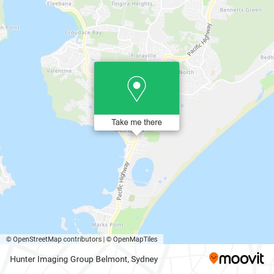 Mapa Hunter Imaging Group Belmont