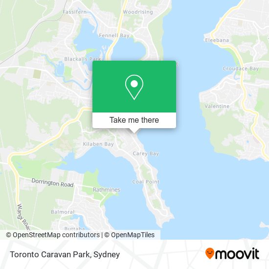 Mapa Toronto Caravan Park