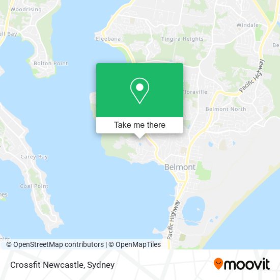 Crossfit Newcastle map
