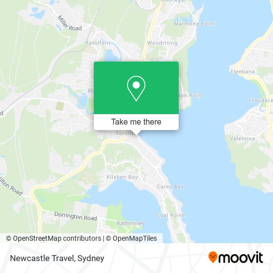 Mapa Newcastle Travel