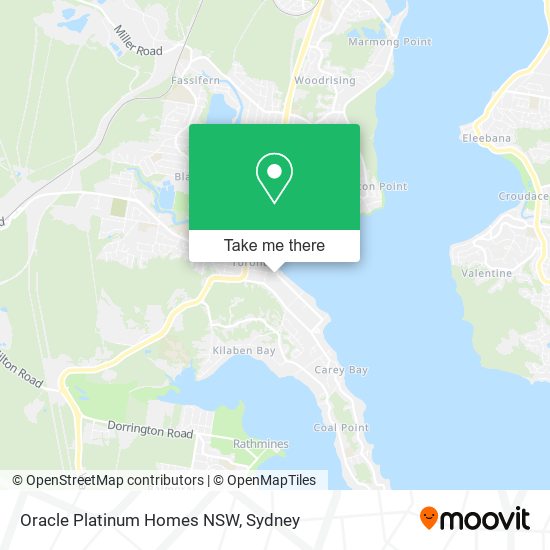 Mapa Oracle Platinum Homes NSW