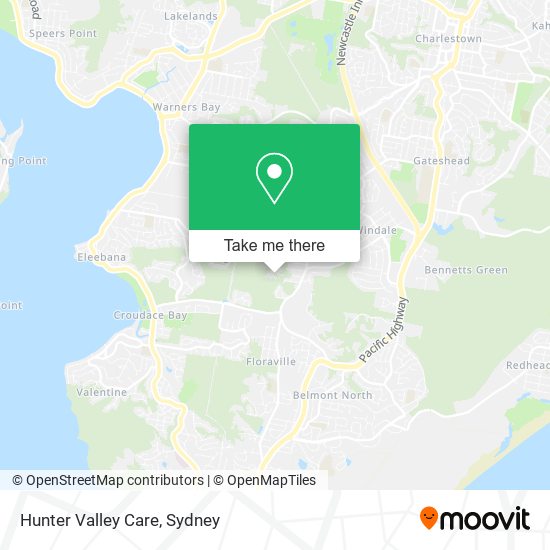 Mapa Hunter Valley Care